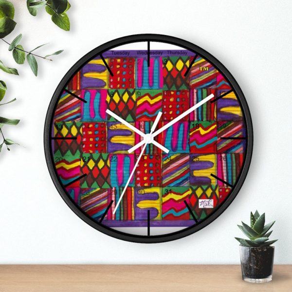 Product Image and Link for Wall clock:  Psychedelic Calendar(tm) – Vibrant