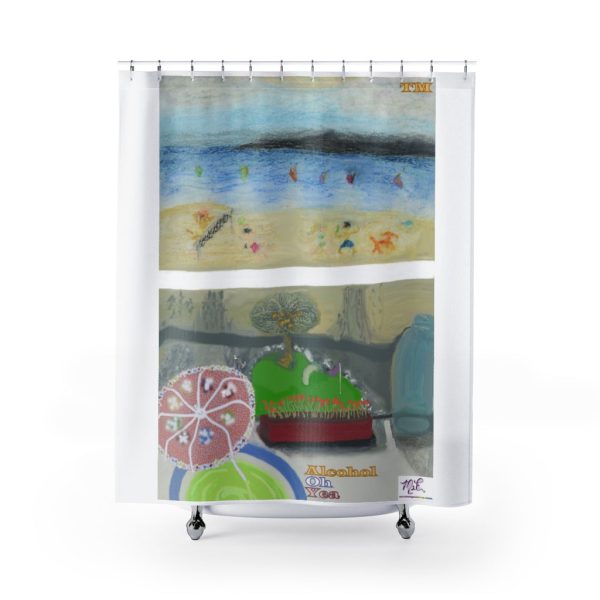 Product Image and Link for Shower Curtains:  “Alcohol Oh Yea(tm)”