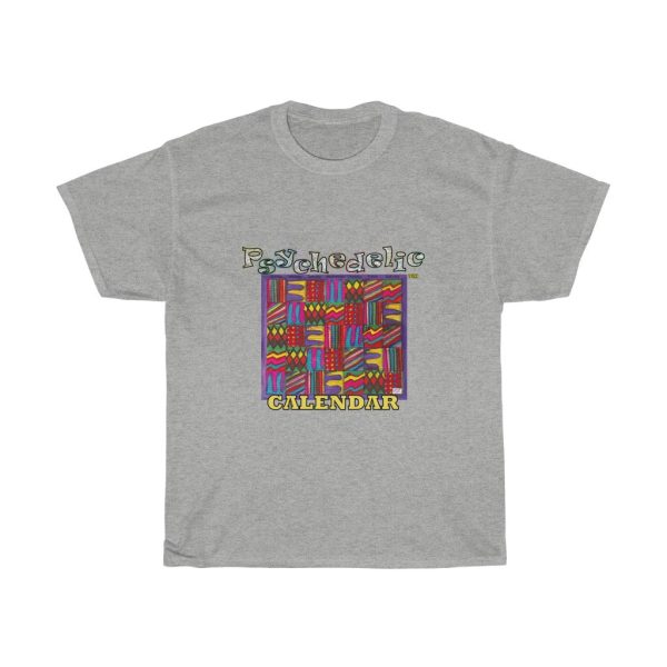 Product Image and Link for Unisex Heavy Cotton Tee:  “Psychedelic Calendar(tm)” – Vibrant