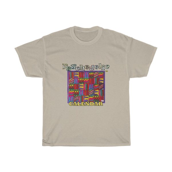Product Image and Link for Unisex Heavy Cotton Tee:  “Psychedelic Calendar(tm)” – Vibrant