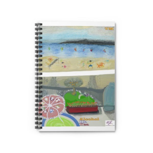 Product Image and Link for Spiral Notebook – Ruled Line:  “Alcohol Oh Yea(tm)”