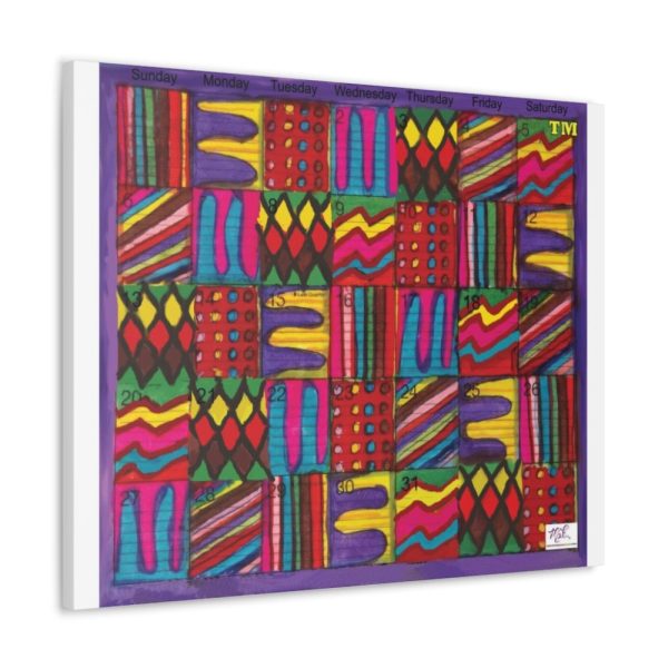 Product Image and Link for Canvas Gallery Wraps:  “Psychedelic Calendar(tm)” – Vibrant – White Sides