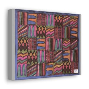 Product Image and Link for Canvas Gallery Wraps:  “Psychedelic Calendar(tm)” – Muted – Light Gray Sides