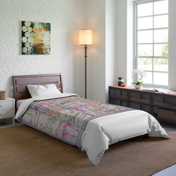 Product Image and Link for Comforter: “Psychedelic Calendar(tm)” – Seeped – Four Sizes – White