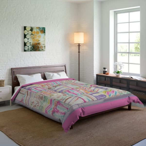 Product Image and Link for Comforter: “Psychedelic Calendar(tm)” – Seeped – Four Sizes – Pink