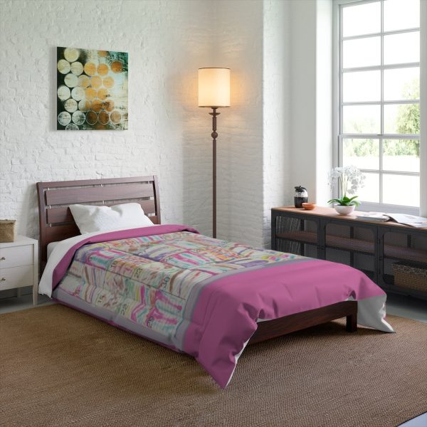 Product Image and Link for Comforter: “Psychedelic Calendar(tm)” – Seeped – Four Sizes – Pink