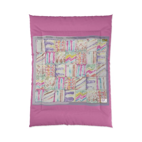 Product Image and Link for Comforter: “Psychedelic Calendar(tm)” – Seeped – Four Sizes – Pink