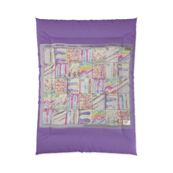 Product Image and Link for Comforter: “Psychedelic Calendar(tm)” – Seeped – Four Sizes – Lavendar