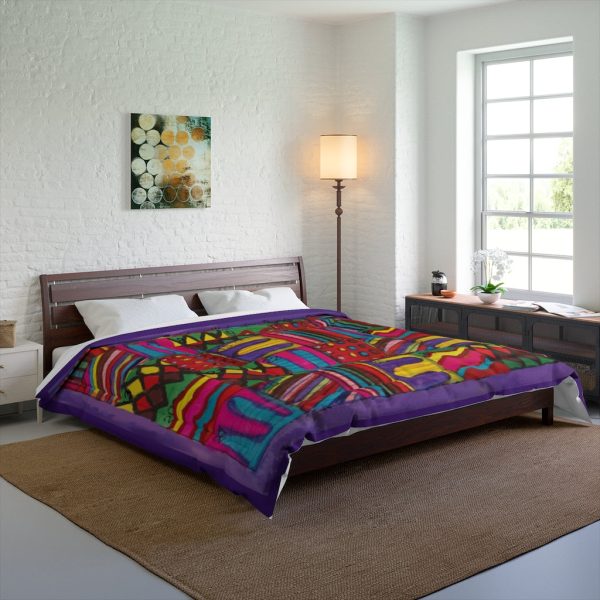 Product Image and Link for Comforter: “Psychedelic Calendar(tm)” – Vibrant – Four Sizes – Purple