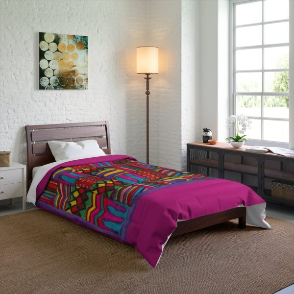 Product Image and Link for Comforter: “Psychedelic Calendar(tm)” – Vibrant – Four Sizes – Dark Pink