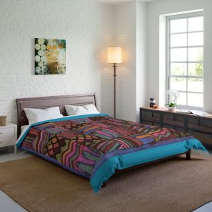 Product Image and Link for Comforter: “Psychedelic Calendar(tm)” – Muted – Four Sizes – Turquoise