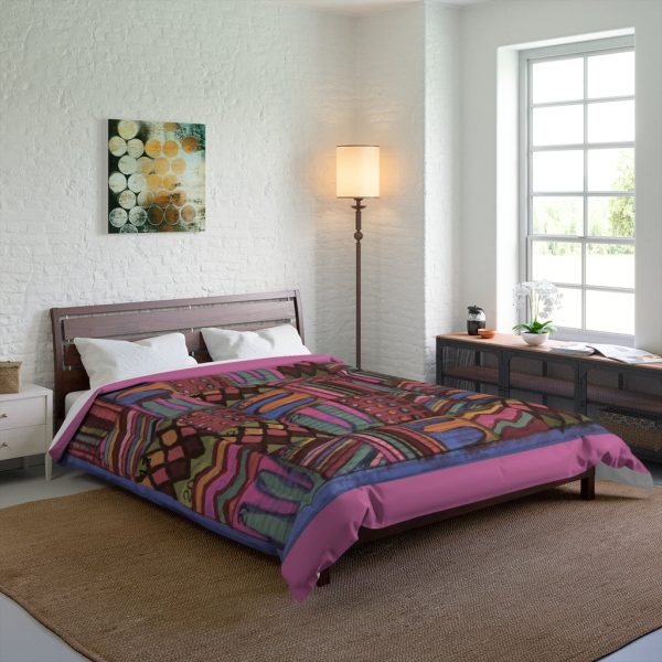 Product Image and Link for Comforter: “Psychedelic Calendar(tm)” – Muted – Four Sizes – Pink
