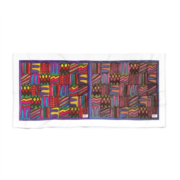 Product Image and Link for Beach Towel:  “Psychedelic Calendar(tm)” – Vibrant and Muted