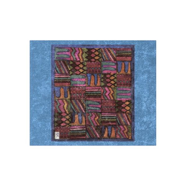 Product Image and Link for Crushed Velvet Blanket: “Psychedelic Calendar(tm)” – No Text – Muted