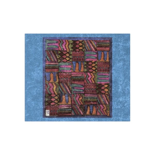 Product Image and Link for Crushed Velvet Blanket: “Psychedelic Calendar(tm)” – No Text – Muted