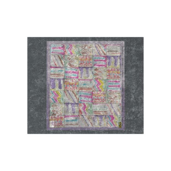 Product Image and Link for Crushed Velvet Blanket: “Psychedelic Calendar(tm)” – No Text – Seeped