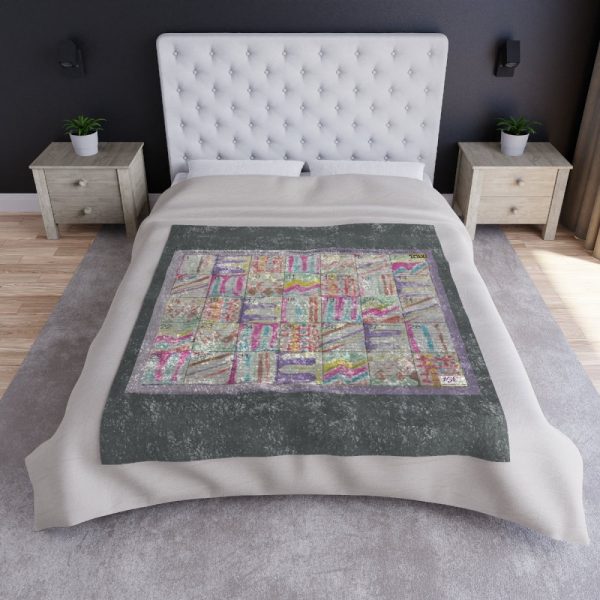 Product Image and Link for Crushed Velvet Blanket: “Psychedelic Calendar(tm)” – No Text – Seeped