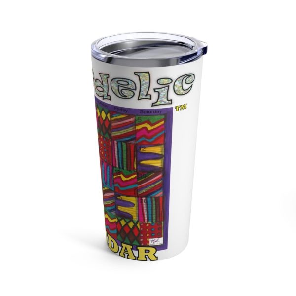 Product Image and Link for Tumbler 20oz:  “Psychedelic Calendar(tm)” – Vibrant