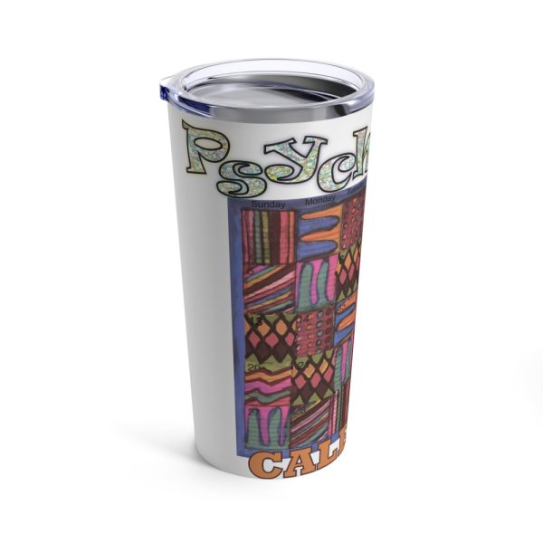 Product Image and Link for Tumbler 20oz:  “Psychedelic Calendar(tm)” – Muted