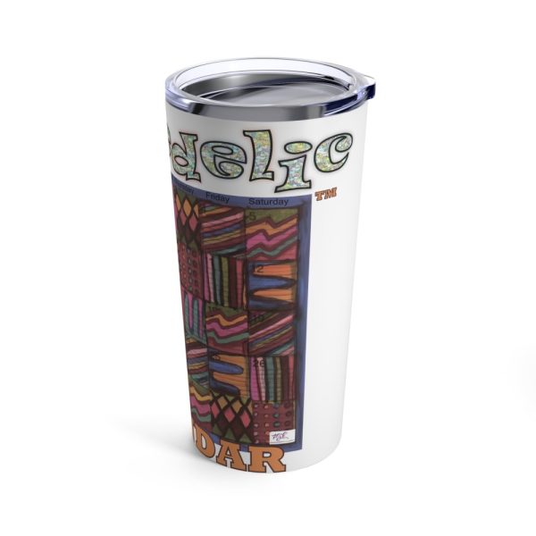 Product Image and Link for Tumbler 20oz:  “Psychedelic Calendar(tm)” – Muted