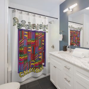 Product Image and Link for Shower Curtains:  Psychedelic Calendar(tm) – Vibrant
