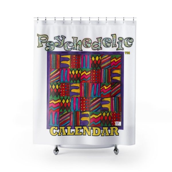 Product Image and Link for Shower Curtains:  Psychedelic Calendar(tm) – Vibrant