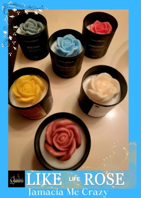 Product Image and Link for Life-Like Rose Wax Melt & Candle JMC Teal