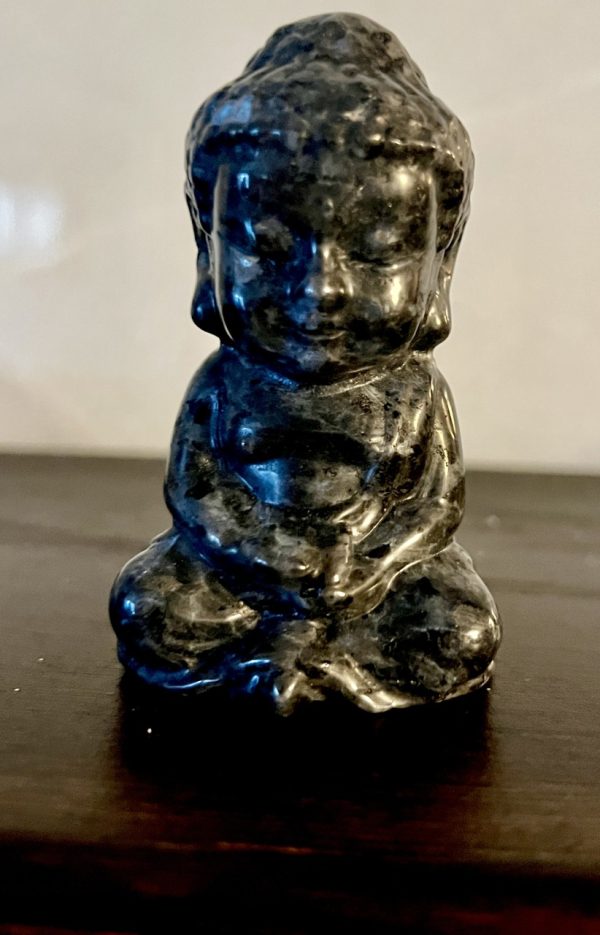 Product Image and Link for Larvikite Meditating Buddha