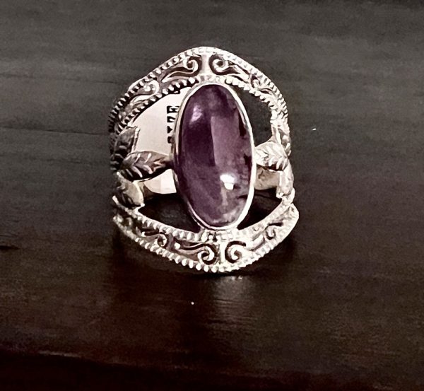 Product Image and Link for Amethyst Leaf Ring