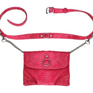 Product Image and Link for Magali Downtown Bag Pink Vegan Snakeskin