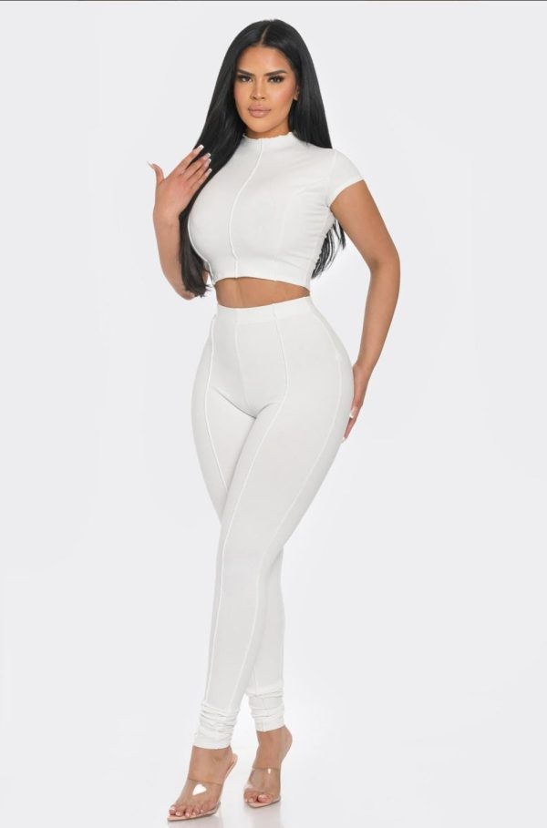 Product Image and Link for Long Sleeve Inverted Stitch Crop Top Set