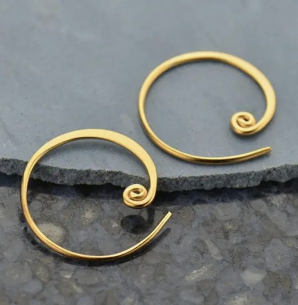 Product Image and Link for Curlicue Hoop Earrings – Gold plated