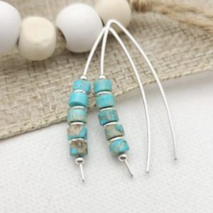 Product Image and Link for Turquoise and sterling Silver Threaders