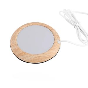 Product Image and Link for Electric Candle Warmer, USB Heating Coaster Light Wood Brain