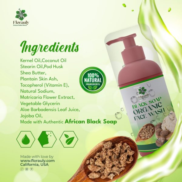 Product Image and Link for Florauly Black Soap Organic Face Wash