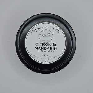 Product Image and Link for Citron and Mandarin Soy Candle 4 oz Candle Tin