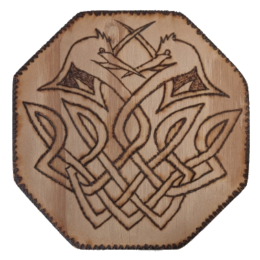 Product Image and Link for Wood Burned Coaster 4-Pack w/ shipping included
