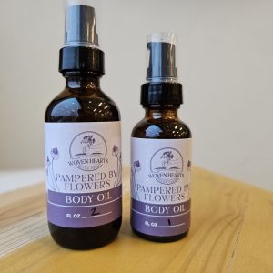 Product Image and Link for Pampered by Flowers Body Oil