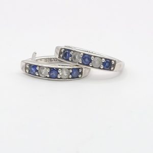 Product Image and Link for Sapphire & Silver Hoops