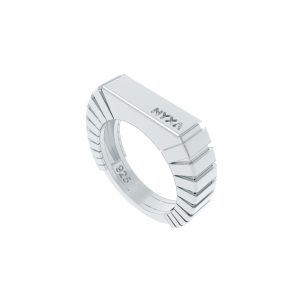 Product Image and Link for NYXA Groove Sterling Silver Signet Ring
