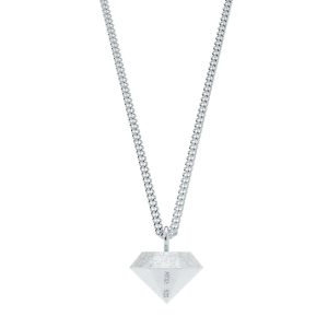 Product Image and Link for Faceted Silver Rough Cut Diamond Necklace