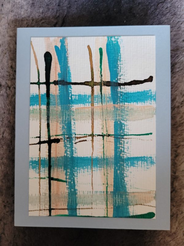 Product Image and Link for Blue & Tan Abstract