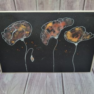 Product Image and Link for Poppies on Black