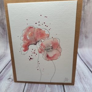 Product Image and Link for Poppies Ink & Wash