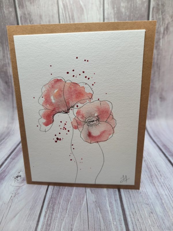 Product Image and Link for Poppies Ink & Wash