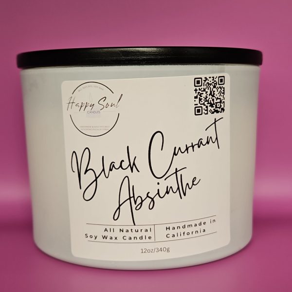 Product Image and Link for Black Currant Absinthe 3-Wick Soy Candle (12oz)