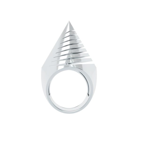 Product Image and Link for Apex Geometric Pyramid Sterling Silver Ring