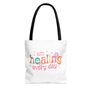 Product Image and Link for I am healing every day tote bag
