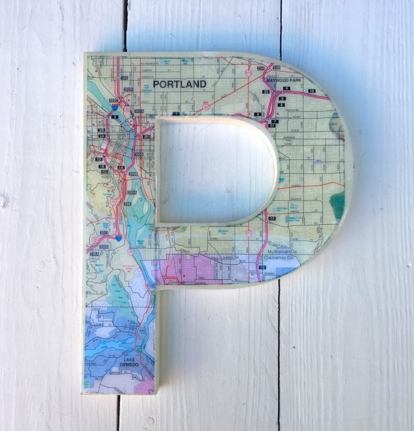 Product Image and Link for Custom Map Letter