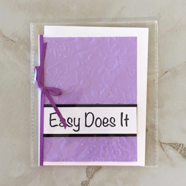 Product Image and Link for 12-Step Slogan Embossed Flowers Greeting Card
